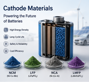 Cathode Materials Explained: Understanding NCM, LFP, NCA, and LMFP