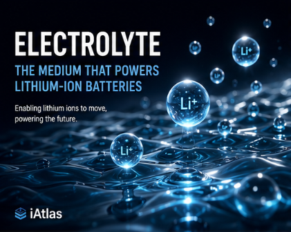 Battery electrolyte inside a lithium-ion battery