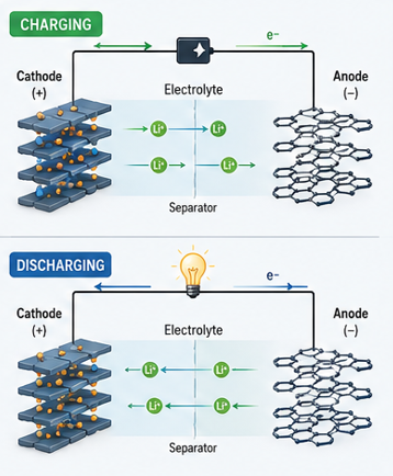 Bettery Cell how it works_charge & discharge
