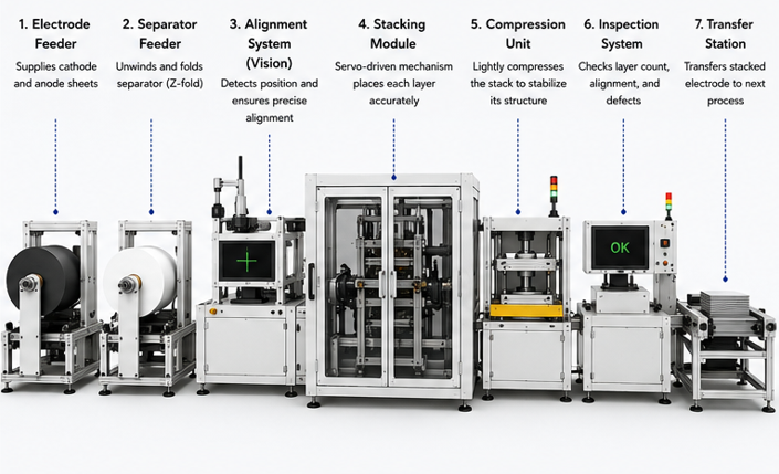 Main Components of a Battery Stacking Line