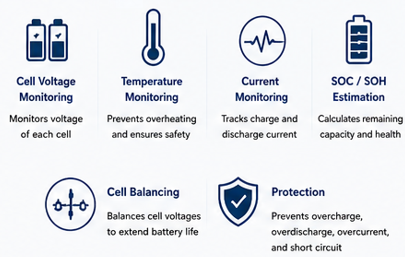 Battery Management System(BMS) Key Functions