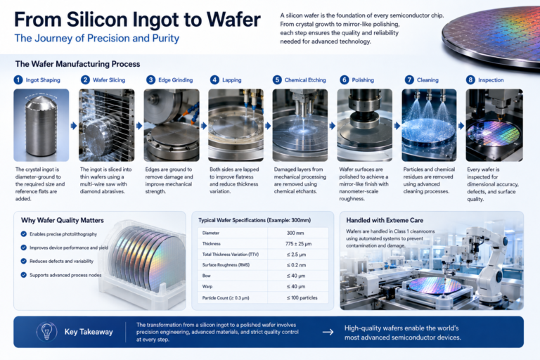 From silicon ingot to wafer