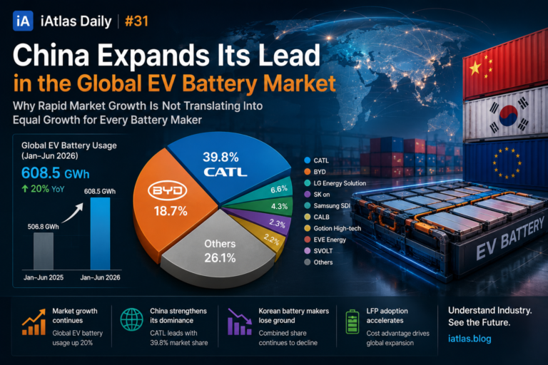 China expands its lead in the global EV battery market