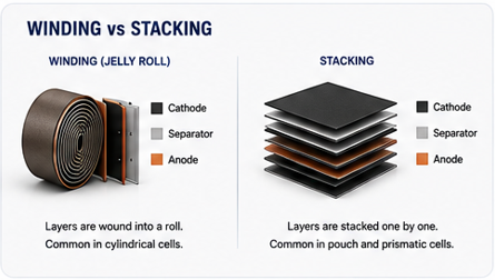 Battery Manufacturing Process_Winding vs. Stacking
