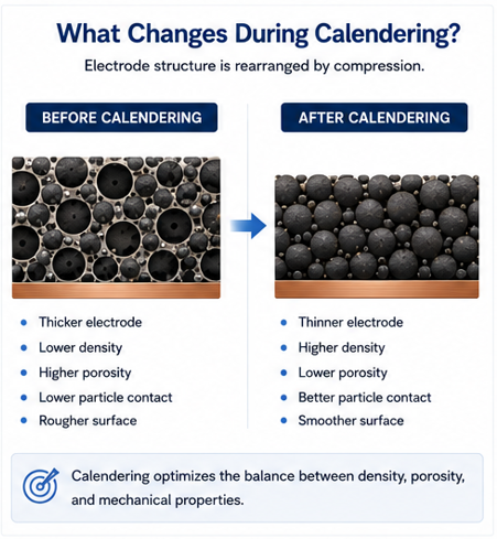 Battery calendering_What changes during calendering