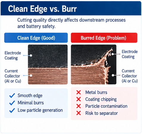 Battery Electrode Slitting explained_Clean edge vs. burr