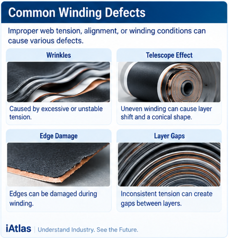 Battery Electrode Winding explained_Common winding defects