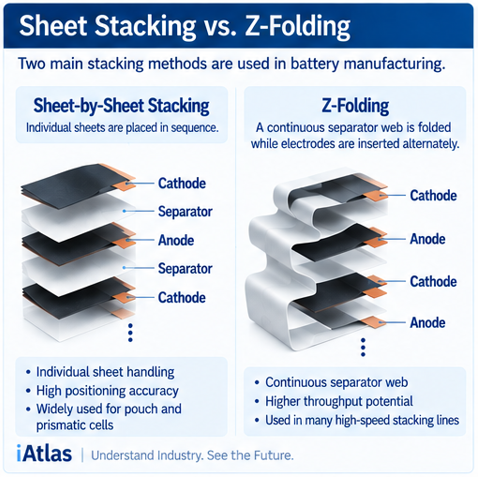 Battery Electrode Stacking explained_Sheet stacking vs. z-folding