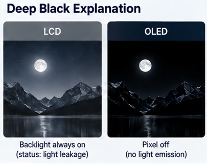 What is OLED_Deep black explanation