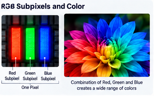 What is OLED_RGB subpixels and color