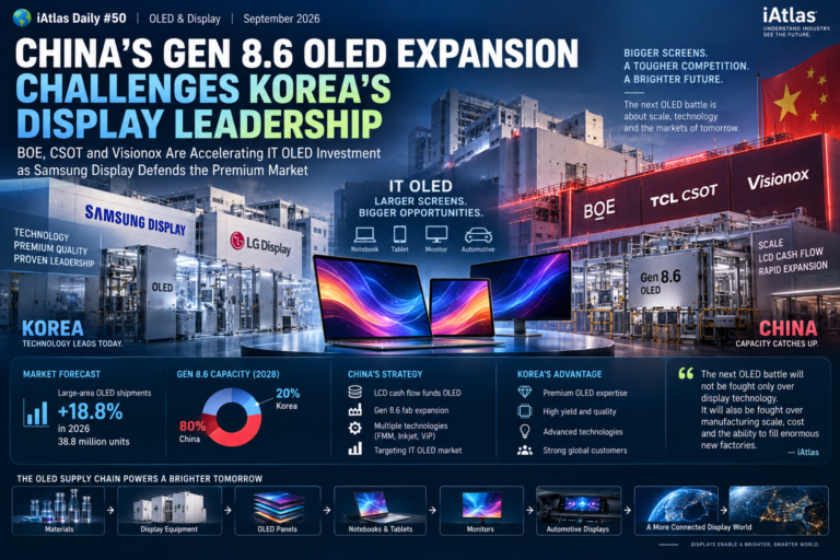 China's gen 8.6 OLED expansion challenges korea's display leadership