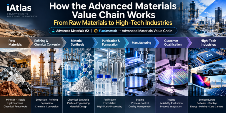 Advanced Materials Value Chain from raw materials to high-tech industries
